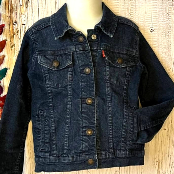 LEVI'S KIDS CLASSIC DENIM TRUCKERS JACKET SIZE 6 5-6 YEARS BOYS OR GIRLS - Picture 1 of 7